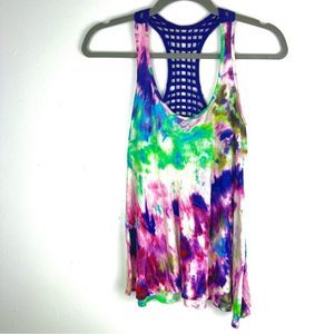 BOGO Vibrant Tie Dye Hippie Racerback Top size S